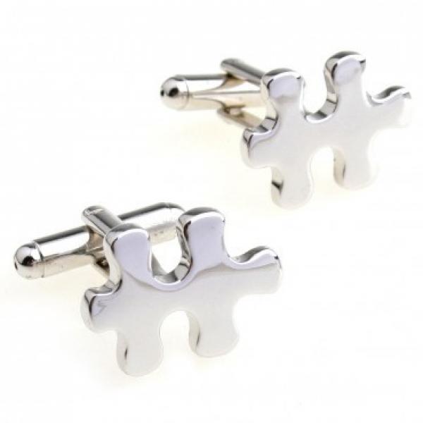 Elegant Puzzle Cufflinks Set - 2 Pairs Deal