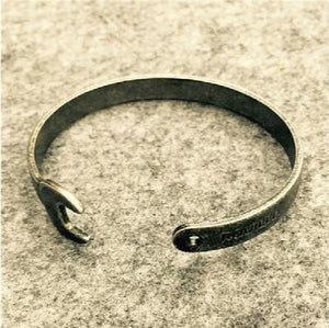 Vintage Stainless Steel Cuff Bangle for Men Motor Biker Bracelet