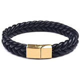 Men's Leather Bracelet Magnetic Clasp Mens Jewelry