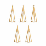50pcs Raw Brass Mini Open Fans Shape Pendant Charms for DIY Jewelry Making