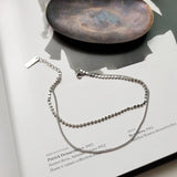 925 Silver Double Layer Anklets, Adjustable Chain for Women