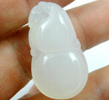 Natural Stone Gourd Pendant for Jewelry Making 3Pcs