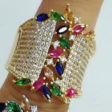 Disco Ball Cubic Zircon Finger Ring Bohemian Beach Jewelry