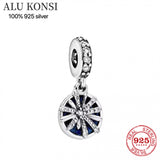 Real 925 Sterling Silver Lock Shoes Pando Pendant Beads for Women