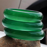 Zheru Agate Chalcedony Ice Green Bracelet 54-64mm
