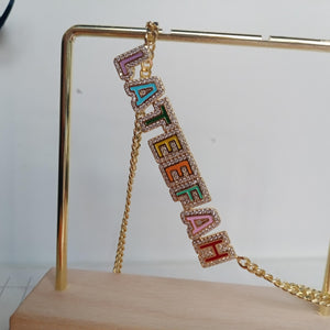 Lateefah Dripping Oil Colorful Necklace Personalized Gift