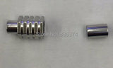 50pcs Rhodium Plated Copper Magnetic Clasp 9*20mm Inner 5mm Hole