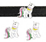 50PCS 8MM Unicorn Slide Charms DIY Accessories Fit For Leather Bracelet