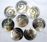 Quartz Crystal Abalone Shell Flower Pendant DIY Jewelry Necklace 6PCS