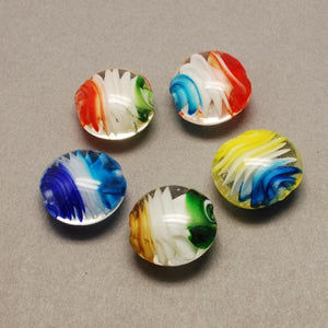 10pcs Multicolor Spiral Lampwork Glass Beads for Jewelry Making DIY