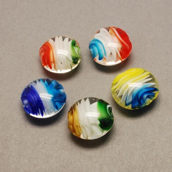 10pcs Multicolor Spiral Lampwork Glass Beads for Jewelry Making DIY