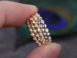 Seanlov Rainbow Ring Sets For Women Love Forever Engrave Finger Rings Jewelry