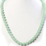 Zheru Jewelry Natural Burmese Jade A Round Bead Necklace Jade Jewelry