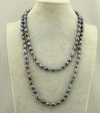 Long Pearl Necklace Peacock Freshwater Pearl Jewelry Gift