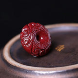 5A Cinnabar Safety Knot Necklace Pendant Vermilion DIY Jewelry Material