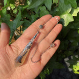 Natural Ocean Agate Pendulum Divination Crystal Reiki Healing Stone Pendant