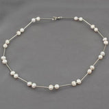Pink Brown Freshwater Pearls Necklace Charming Women Gift