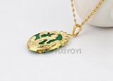 Green Jade Mermaid Beauty Amulet Lucky Pendant Necklace