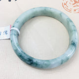 Natural Jadeite Bracelet Noble Light + Flower 54-62mm Jade Bracelet
