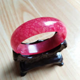 Zheru Jewelry Natural Chicken Blood Jade Red 54mm-64mm Bracelet