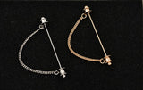 Metal Collar Brooch Chain Tassel Suit Pin Wedding Jewelry