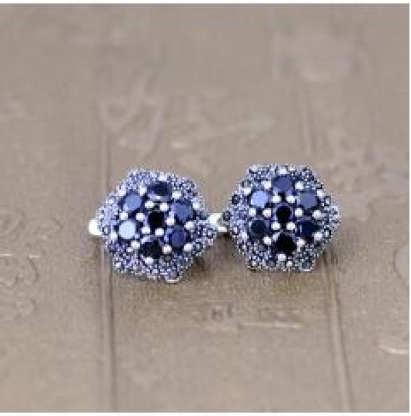 S925 Red Flower Ladies Ear Clip