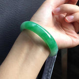 Zheru Jewelry Natural Myanmar Jadeite 54-64mm Green Bracelet Princess Jewelry