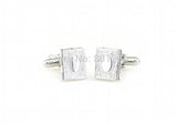 Men's Silver Photo Frame Style Cuff Links