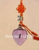 25pcs Faceted Heart Rice Vials Pendants Empty Glass Bottle