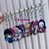 Kimetsu no Yaiba Anime Acrylic Key Chains - Cartoon Keyring Pendant