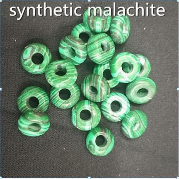20PCS Mixed Round Charms High Nature Stone Big Hole Beads 8x10MM