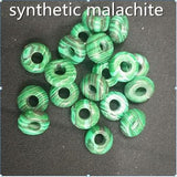 20PCS Mixed Round Charms High Nature Stone Big Hole Beads 8x10MM