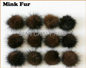 80pcs Mink Fur Ball Furry Ball for Mobile Phone Tag, Keychain (20-30mm)