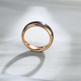 Tungsten Carbide Wedding Band Matte & Rose 4/6/8mm