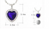 Love Heart Crystal 925 Sterling Silver Pendant Necklace
