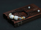 Hand-Woven Safety Buckle Jadeite Bracelet - Adjustable Natural Jadeite Bracelet