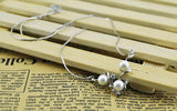 Woman Pearl Pendant Necklace 925 Sterling Silver Choker Wedding Jewelry