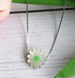 12mm Daisy Pearl Necklace Spring Fresh Chrysanthemum Mother of