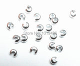 4mm 1000pcs Silver Crimp Bead Covers for Jewelry Making