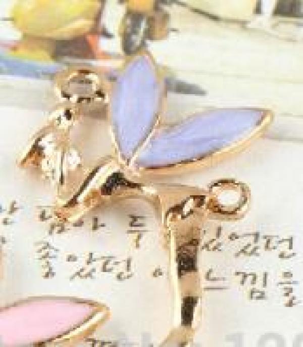 50pcs Gold Alloy Animal Cartoon Wing & Fairy Charms DIY Jewelry Pendant