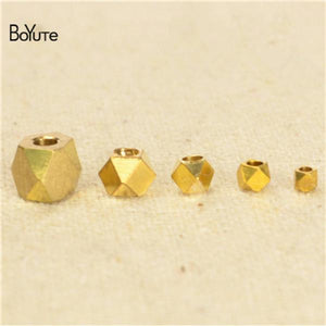 BoYuTe Metal Brass Square Spacer Beads Jewelry Making Diy Materials