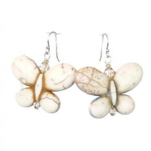 S925 Sterling Silver Turquoise Butterfly Earrings