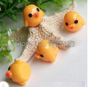30pcs Mini Yellow Chicken Stuffings for Glass Globe Necklace DIY