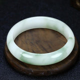 Natural Burmese Jadeite Light Flower Bracelet 54-64mm Princess Jewelry Gift