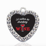 Vintage Heart Wine Necklace Charm Pendant DIY Jewelry