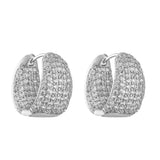 Gold Plated CZ Zircon Huggie Earrings for Women