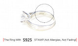 Tibetan Silver Ring High 9mm Zircon CZ Engagement Wedding Band