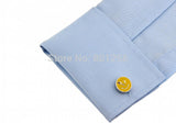 Yellow Smile Face Copper Cufflinks Wholesale & Retail