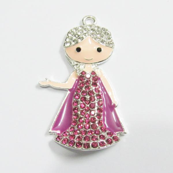 10pcs/lot Princess Rhinestone Pendants
