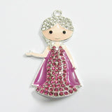10pcs/lot Princess Rhinestone Pendants
